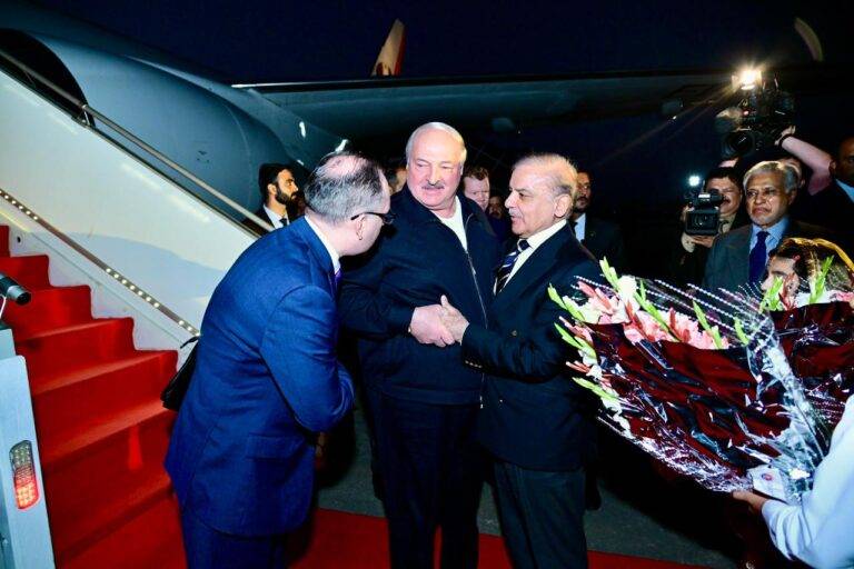 Belarusian President Aleksandr touches down in Pakistan 