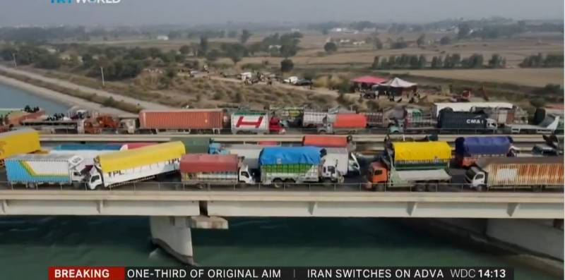 Closure of bridges force wedding procession to cross Jhelum River on foot