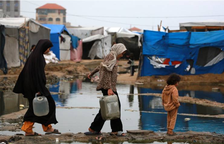 Winter rains pile misery on war-torn Gaza's displaced