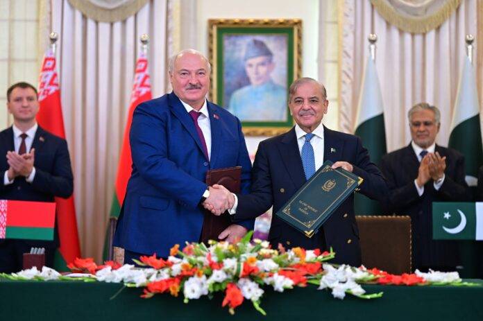 PM Shehbaz sees off Belarusian President