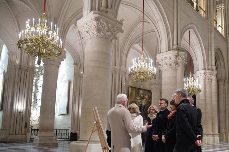 Macron hails 'sublime' Notre Dame in post-fire restoration visit