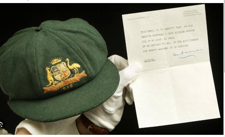 Cricket legend Bradman's 'baggy green' cap could fetch $260,000