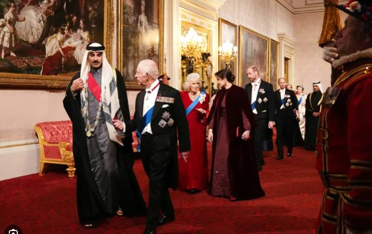 King Charles III hosts emir of Qatar on UK state visit