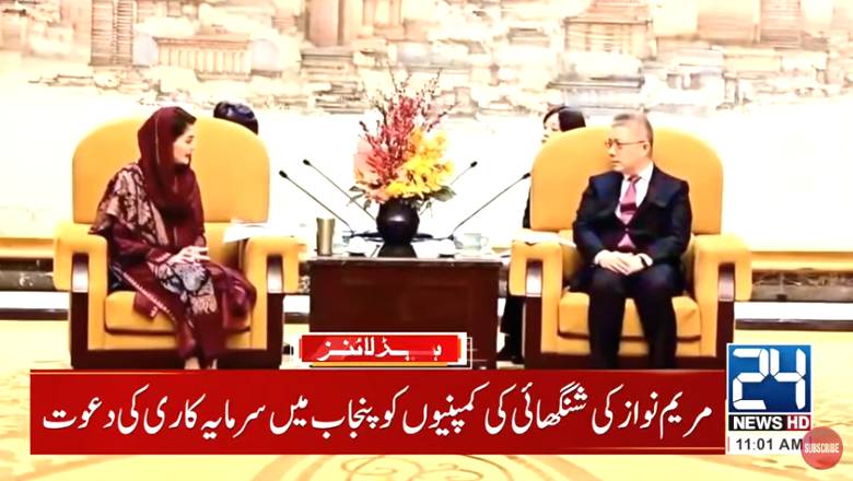 Punjab CM Maryam meets Shanghai Committee deputy secretary