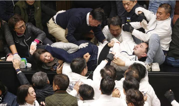 Taiwan lawmakers brawl over bills that would 'damage democracy'