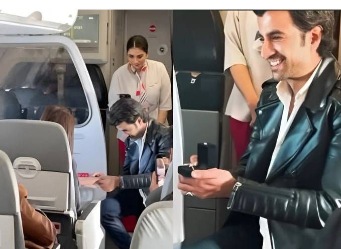 A love story in clouds: Umer Aalam proposes girlfriend in flight 