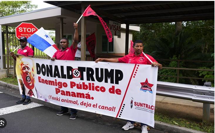 Panamanians protest 'public enemy' Trump's canal threat