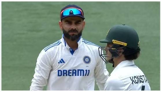 Kohli called out over shoulder bump with Konstas during fourth Test