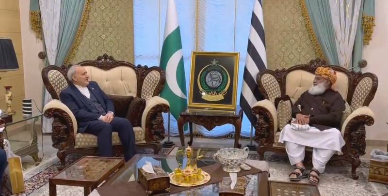 Iranian envoy calls on Maulana Fazl to discuss Israeli aggression