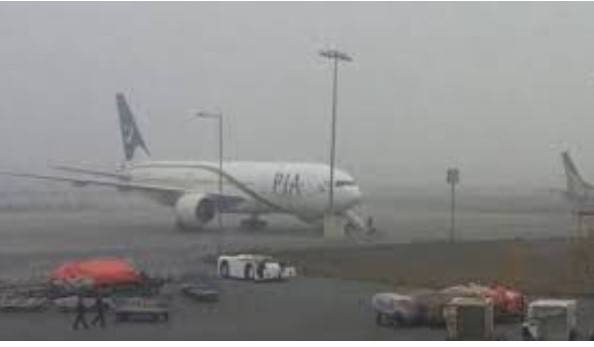 PIA flight operation affected by dense fog in country