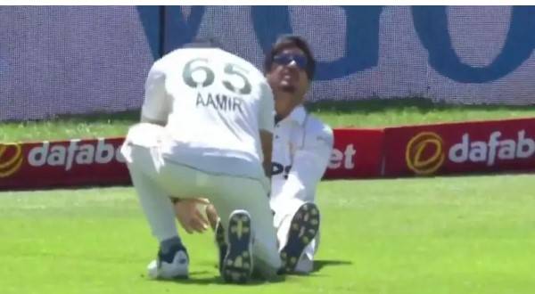 Saim Ayub injured during fielding in second Test match 