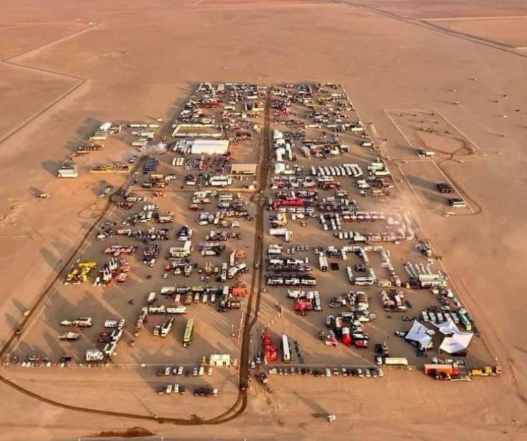 The nomadic mini-city behind the Dakar Rally