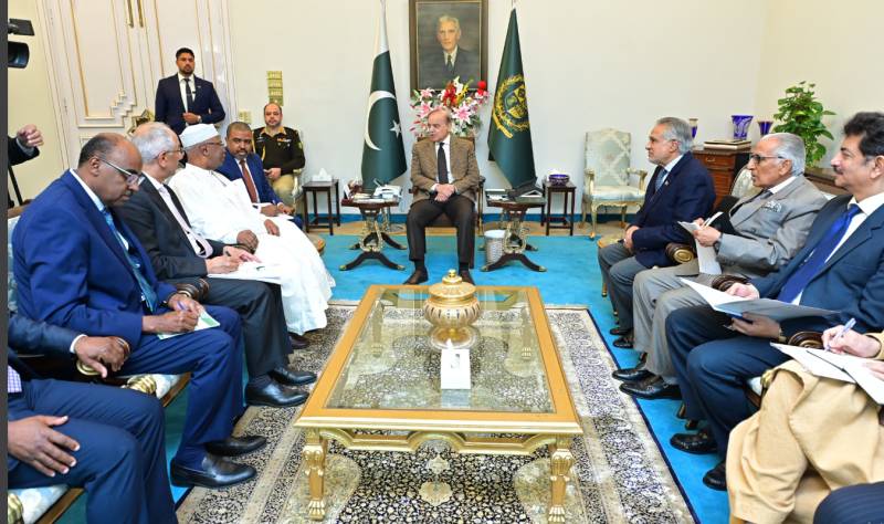 OIC Secretary General calls on PM Shehbaz in Islamabad