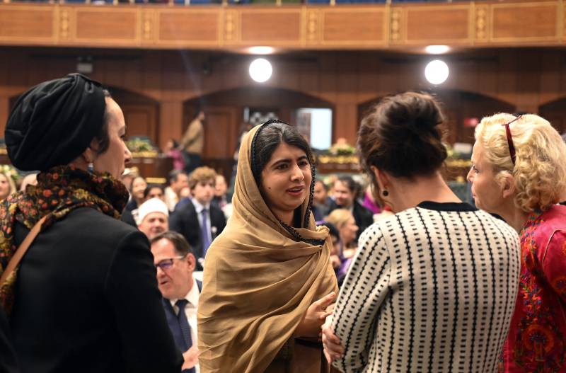 Malala attends girls' education conference snubbed by Taliban 