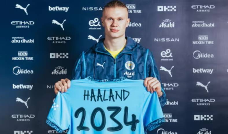 Haaland inks historic new contract with Man City until 2034