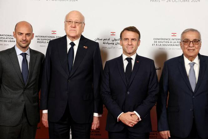 Macron announces aid conference to rebuild Lebanon