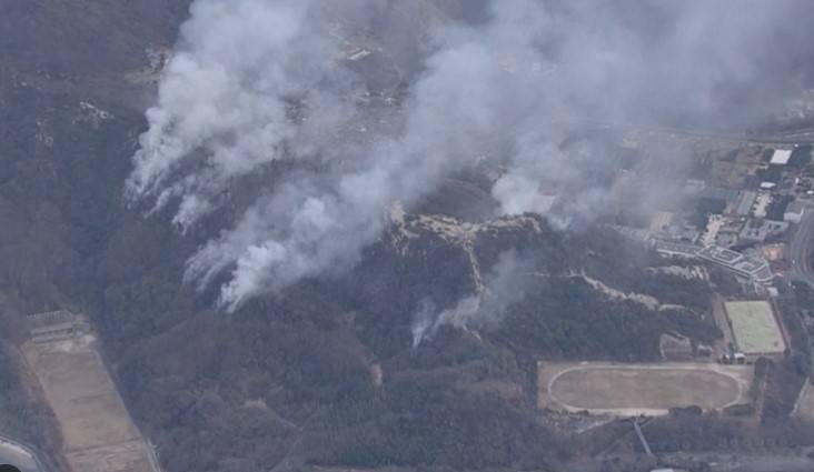 Japan forest on fire after military explosives drill