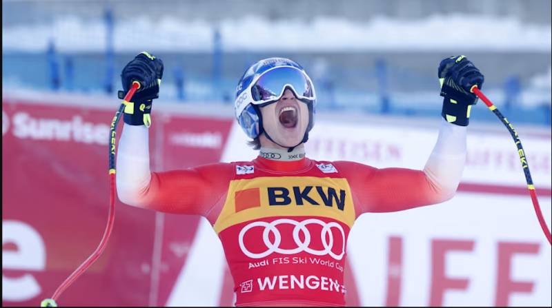 Swiss von Allmen claims maiden World Cup win in Wengen Super-G