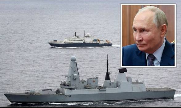 UK minister warns Putin as Royal Navy tracks Russian 'spy ship'