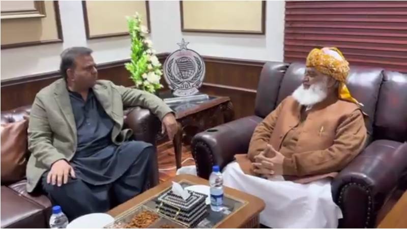 Fawad Chaudhry meets Maulana Fazlur Rehman