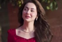 Hania Amir stuns as epitome of beauty in ravishing red Saree