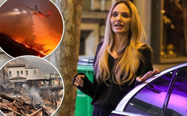 Angelina Jolie turns her home into shelter for fire victims